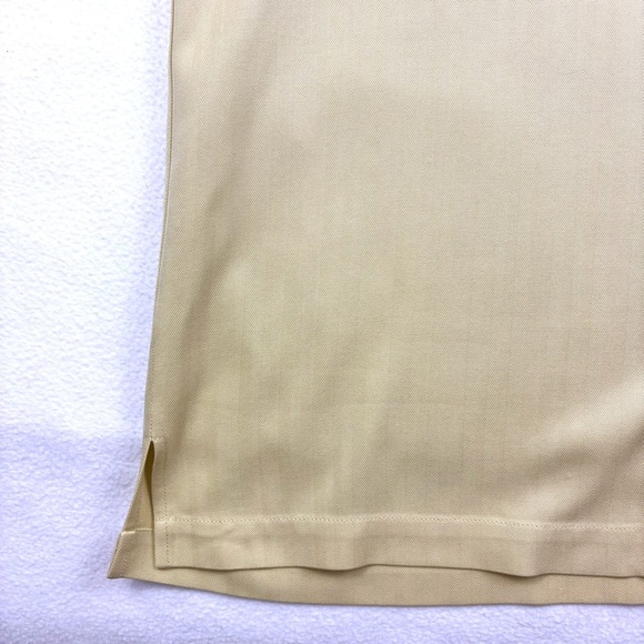 Tommy Bahama Yellow 100% Silk Textured Collared Short Sleeve Button Down Top (L) - Picture 6 of 15